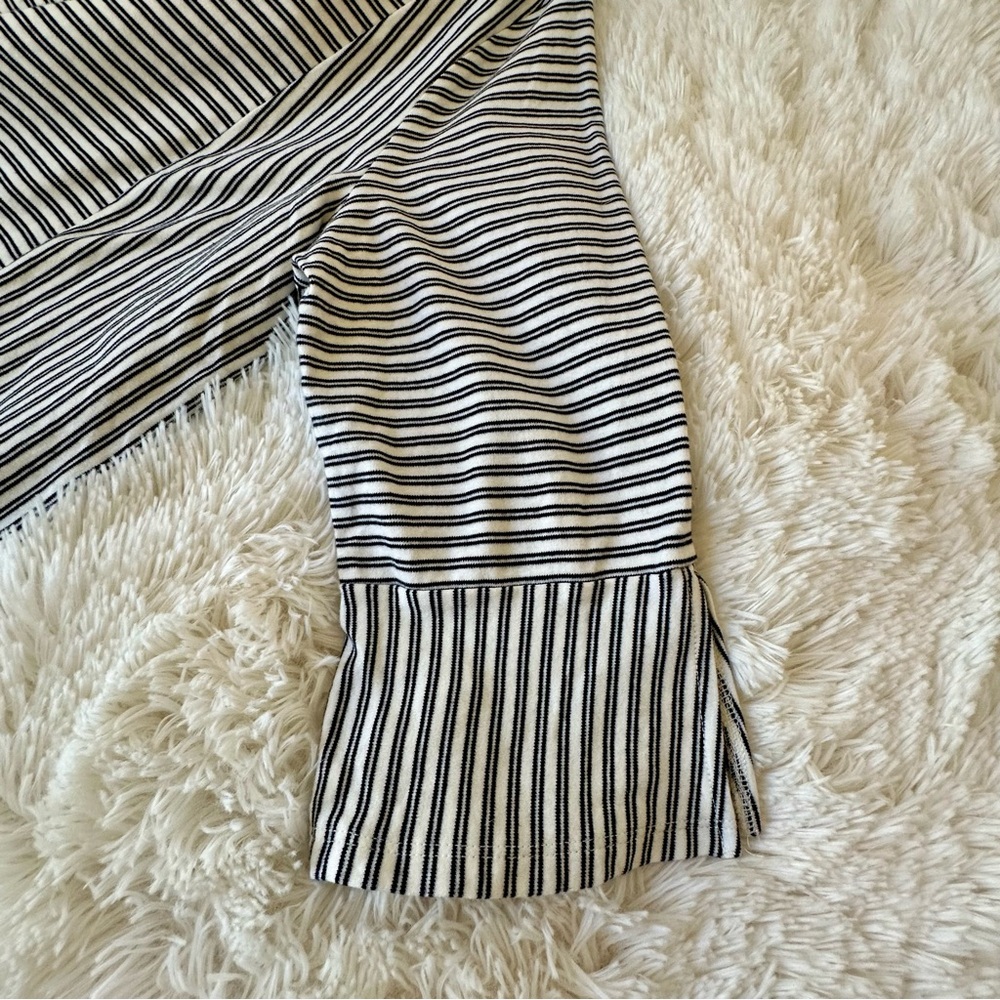 Talbots Black White Striped 3/4 Sleeve Cotton Top Plus Size 1X Casual Classic - Picture 7 of 9